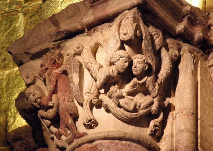 el Románico de Ávila - Capitel catedral avila