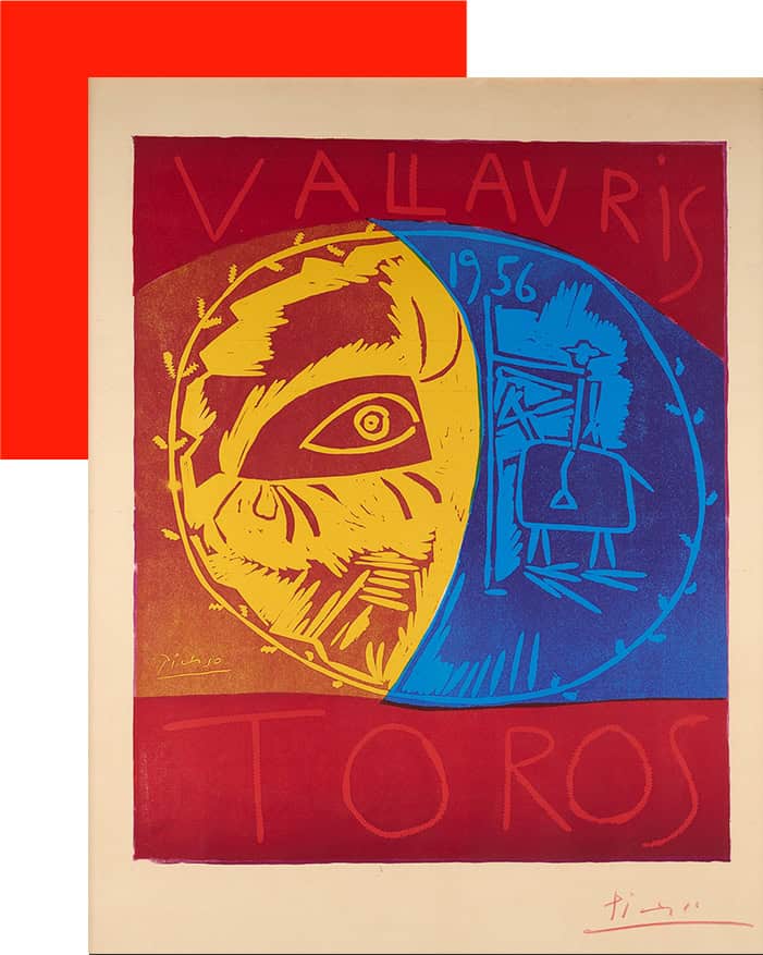 Picasso-Barceló cartel de toros de vanguardia